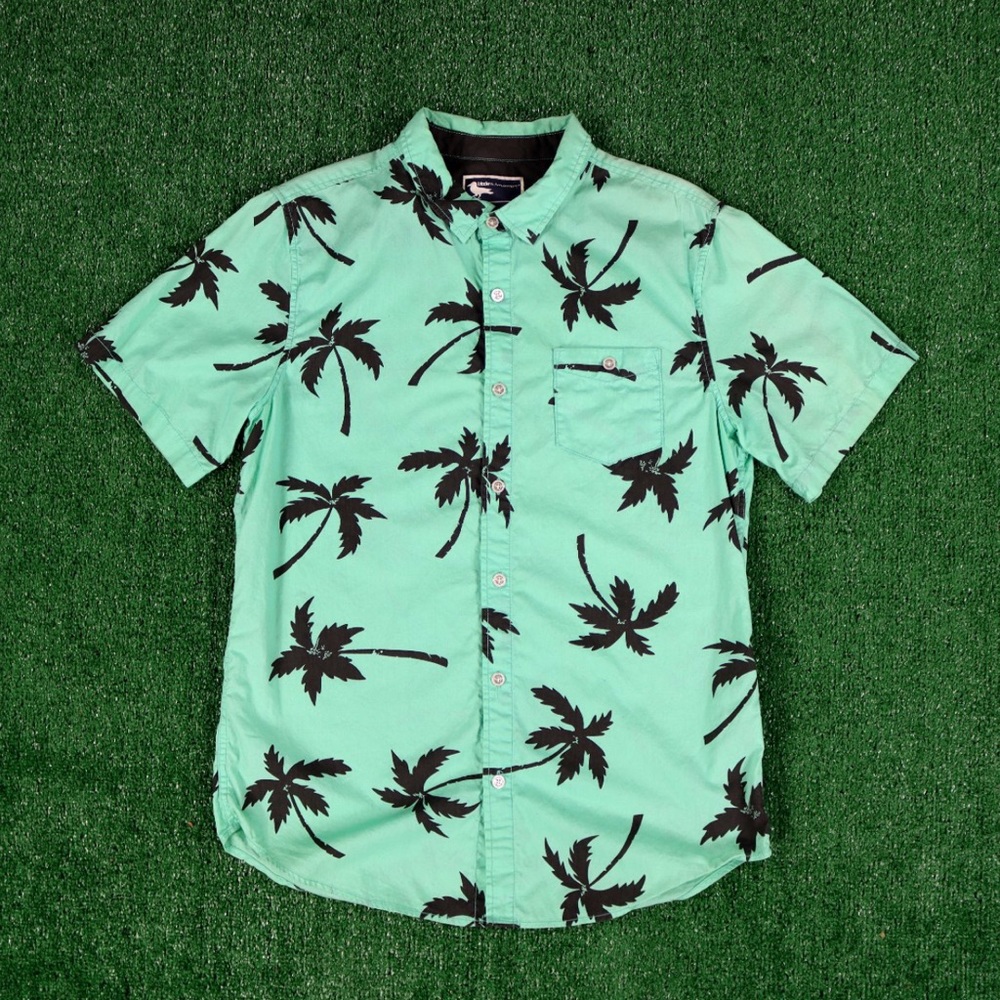 Modern Amusement Palm Tree Button Down Shirt